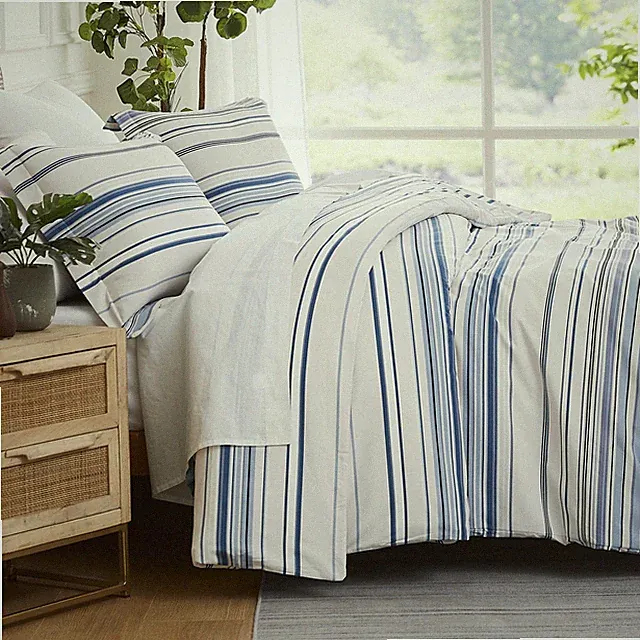 3-Piece Queen Comforter Set, Down Alternative Blue Comforter Full Size with 2 Pi