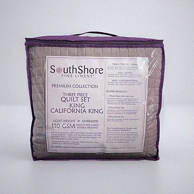 Southshore Fine Linens 3 Piece Quilt Set King California King Premium Collection