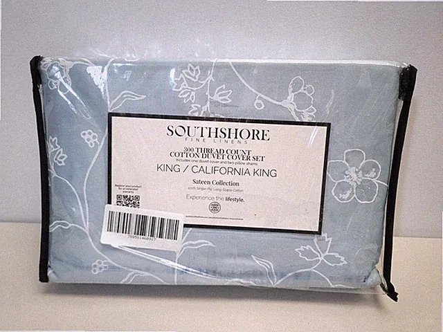 Southshore Fine Linens Sweetbrier Reversible Duvet Cover Set King/Cal-king Blue