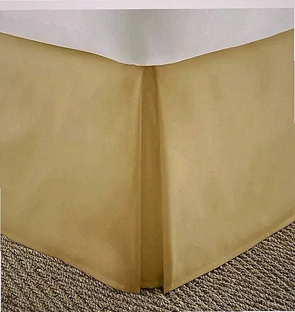 Southshore Fine Linens - VILANO Springs - 15inch Drop Pleated Bed Skirt Gold New