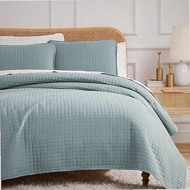 Southshore Fine Living 3-Pc Oversized King Quilt Set Blue MSRP $105