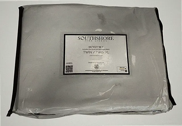 Southshore Fine Living Gray 2-Piece Duvet Cover Set Size Twin/Twin XL