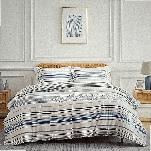 Southshore Fine Living, Inc. 3-Piece Full / Queen, 01 - Coastal Stripe Blue