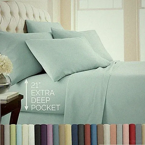 Southshore Fine Living, Inc. 6-Piece, 21-Inch Extra Deep Pocket Bed Sheet Set