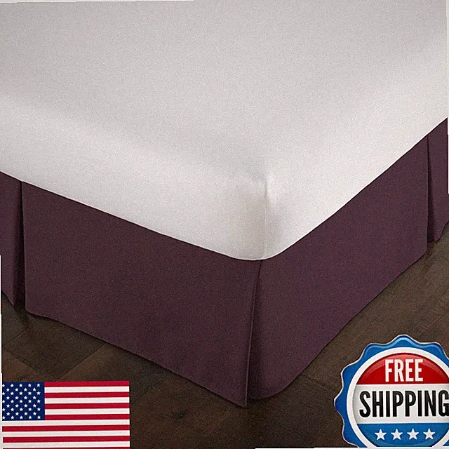 Southshore Fine Living Inc Full Bed Skirt 14" Drop Luxury Pleated Dust Ruffle Fu