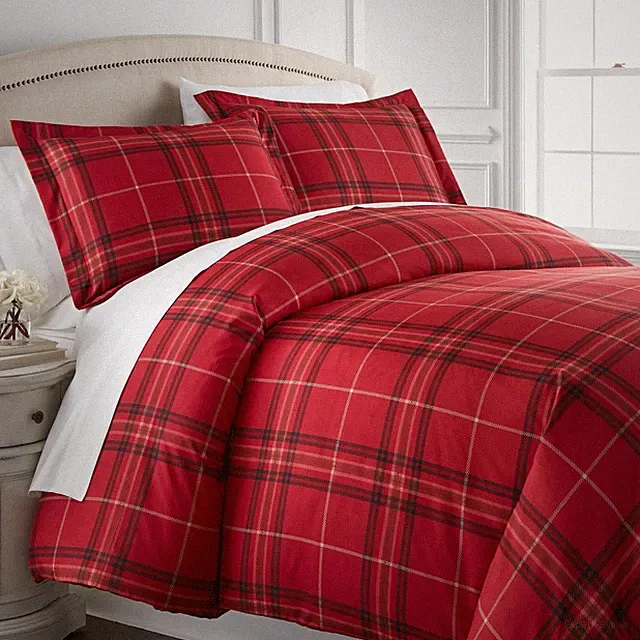Southshore Fine Living, Inc. King / California King, 38 - Vilano Plaid Red