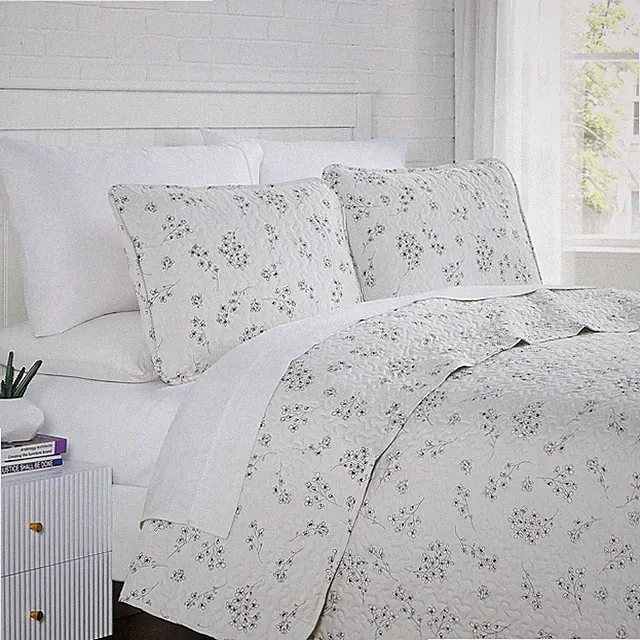 Southshore Fine Living, Inc. Oversized Full / Queen, Sweet Florals Grey