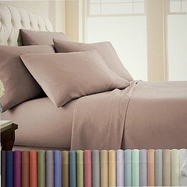 Southshore Fine Living, Inc. Premium Collection, 6-Piece Muted Mauve Sheets Q...