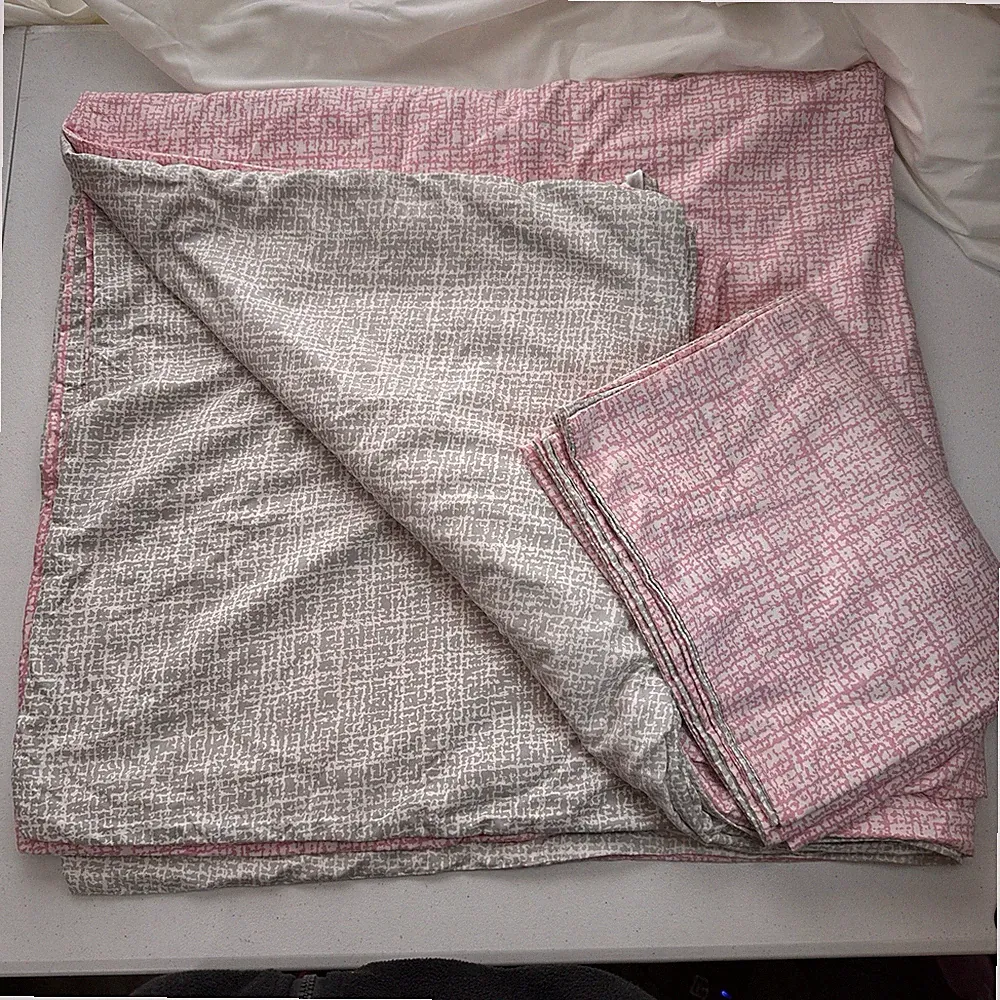 Southshore Fine Living King Duvet Cover Set Reversible Lightweight Coverlet Gray