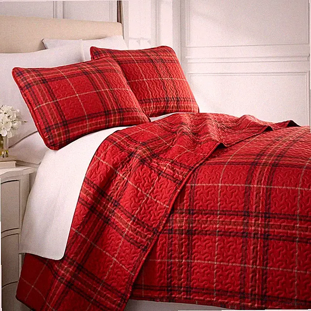 Southshore Fine Living Oversized Lightweight Vilano Plaid 2-Piece Quilt Set