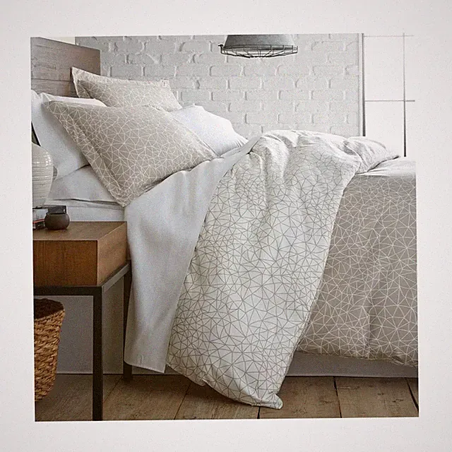 SOUTHSHORE GEOMETRIC MAZE KING CALI KING COMFORTER SET TAUPE REVERSIBLE